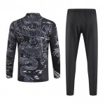 Real Madrid Training Sweatshirts Viertelreißverschluss 2023-24 Schwarze